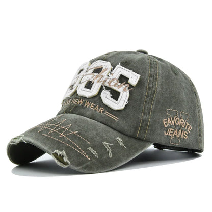 1985 Embroidery Baseball Cap Spring Summer Men Women Hole Patch Letters Retro Adjustable Hat Trucker