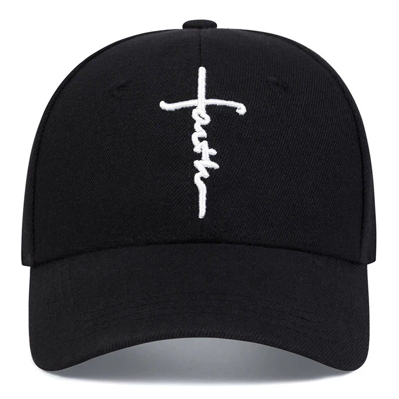 Faith Embroidery Baseball Cap Men Women Spring Summer Sun Hats Cotton Snapback Hat Unisex Hip Hop