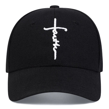 Faith Embroidery Baseball Cap Men Women Spring Summer Sun Hats Cotton Snapback Hat Unisex Hip Hop