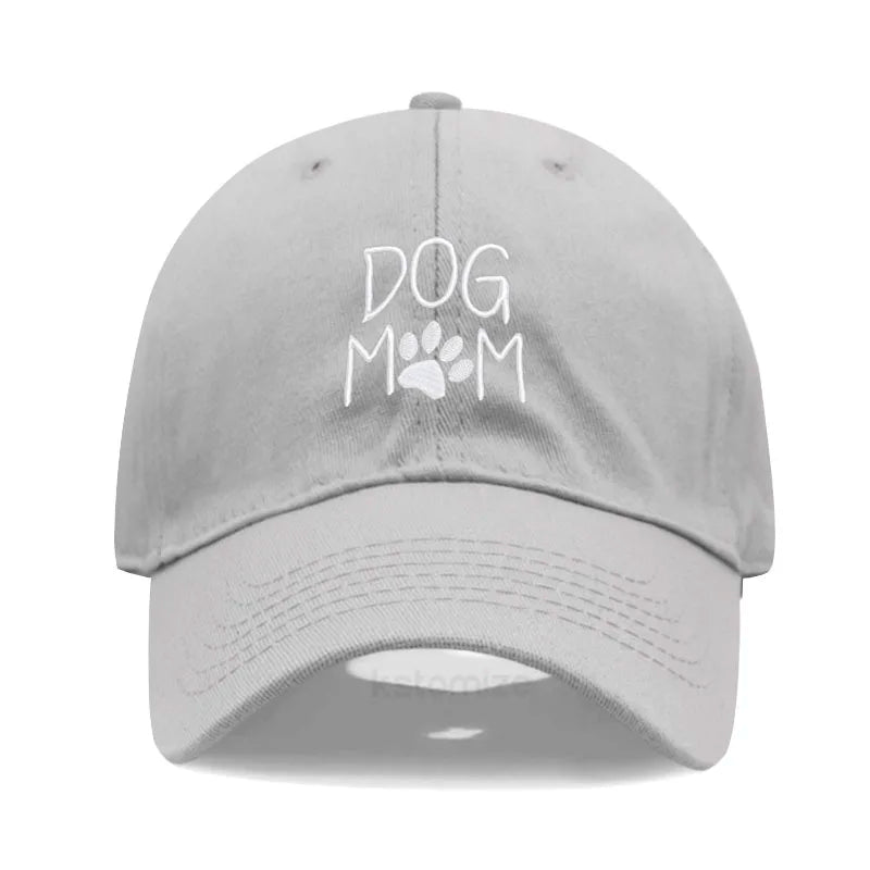 Dog Mom Embroidered Baseball Cap Women Men Adjustable Soft Cotton Dad Hat Unisex Classic Golf Caps