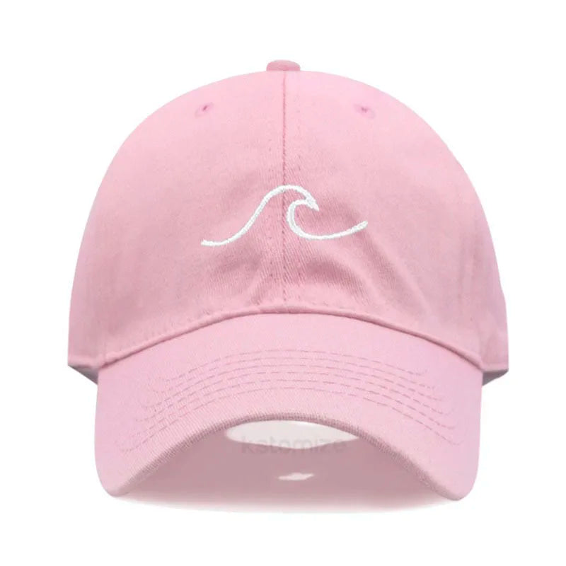 Men S Baseball Cap Women Washed Cotton Waves Embroidery Dad Hat Sport Golf Caps Man Sun Hats