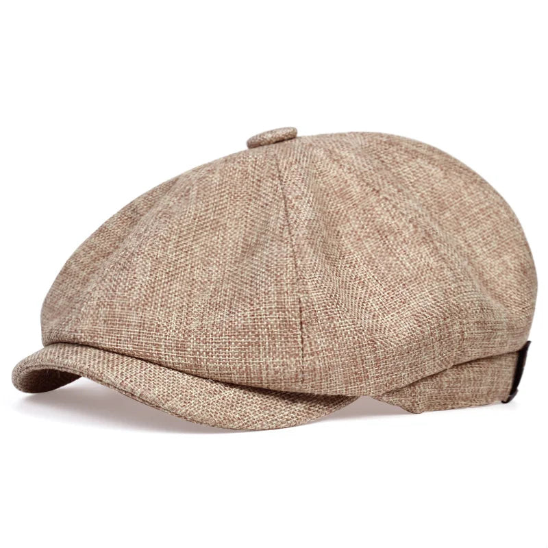 Men Casual Newsboy Hat Spring Autumn Retro Beret Hats Wild Unisex Octagonal Cap Street Caps Gorras