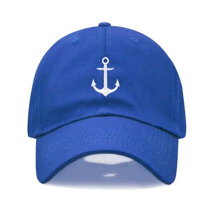 Anchor Embroidered Baseball Cap Women Men Adjustable Soft Washed Cotton Dad Hat Unisex Classic Golf