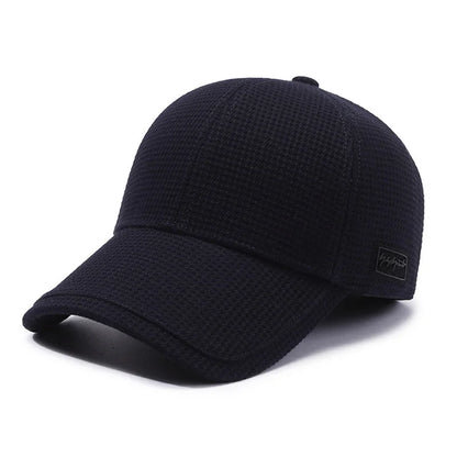 Men'S Winter Baseball Cap with Fleece Lining Thickened Windproof Ear Flap for Outdoor Activities Hand Washable Warm
