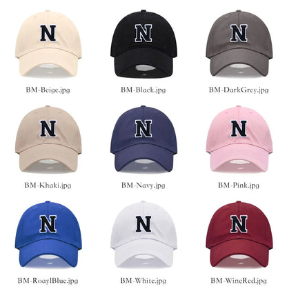 Initials Letters A-Z Embroidery Baseball Cap Men Women Soft Cotton Dad Hat Adjustable Wholesale