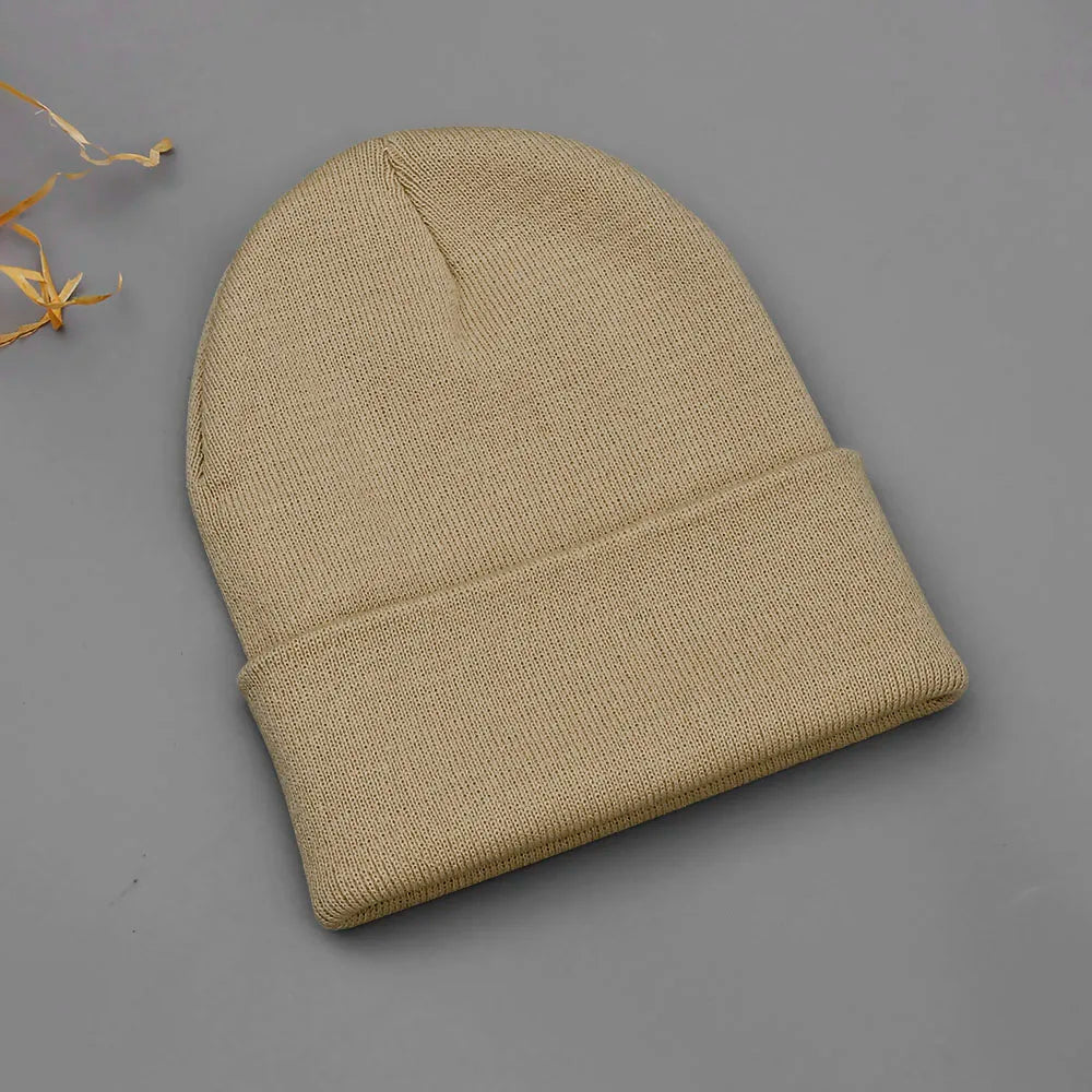 24 Colors Unisex Beanie Hat Men Women Winter Knit Caps Soft Ski Hats - Soft