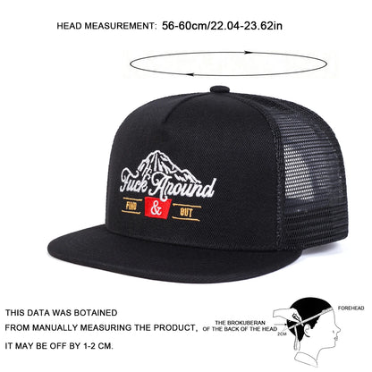 Unisex Anound Letter Embroidery Hip-Hop Net Hats Spring Summer Outdoor Adjustable Casual Baseball