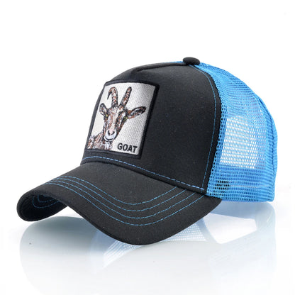 Fashion Trucker Caps With Embroidery Animals Patch Four Seasons Snapback Baseball Cap For Men Women Adjustable Visor Hat