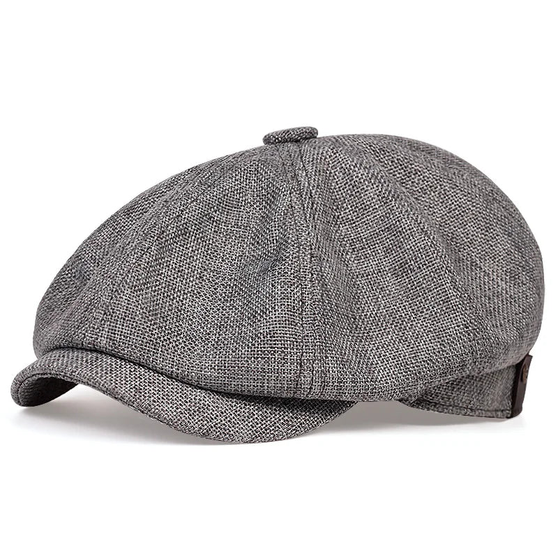 Men Casual Newsboy Hat Spring Autumn Retro Beret Hats Wild Unisex Octagonal Cap Street Caps Gorras