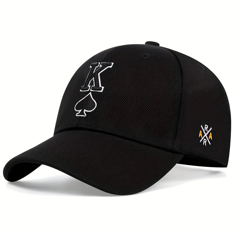 Hip Hop K Letter Baseball Cap Snapback Hat Poker Embroidered Golf Hats Outdoor Sports Leisure Caps