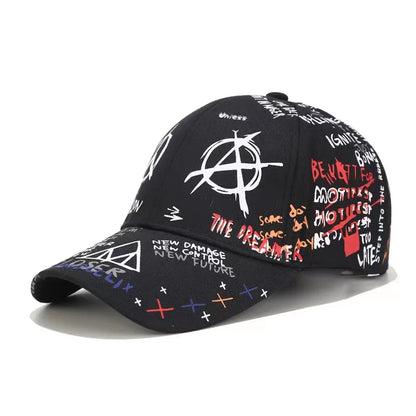 Graffiti Printing Baseball Cap Outdoor Cotton Casquatte Hat Men Women Summer Caps Adjustable Letter