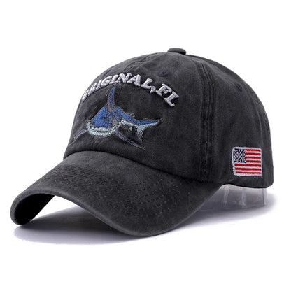 Wash Cotton America Flag Shark Men S Baseball Cap Women Snapback Hats Bone Hip Hop Dad Hat Gorras