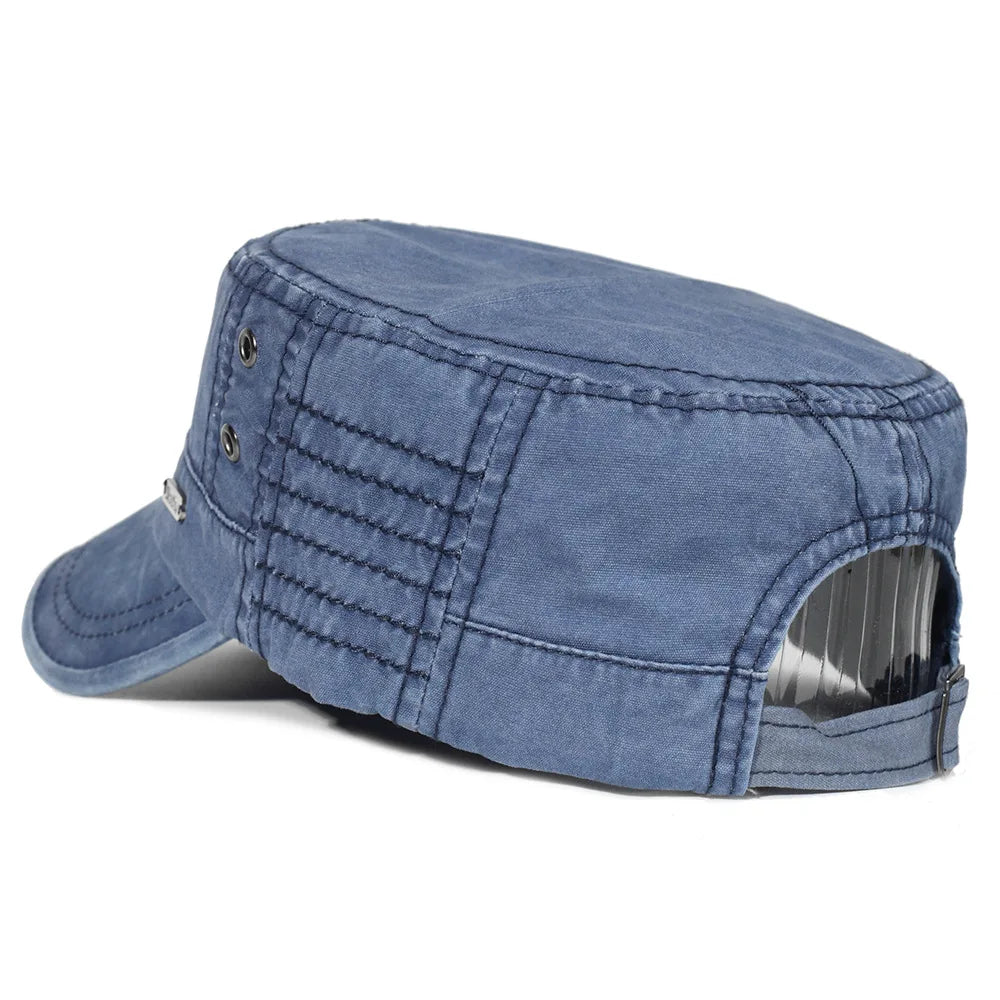 Four Seasons Washed Cotton Flat Caps Men Women Baseball Cap Unique Design Vintage Top Hat