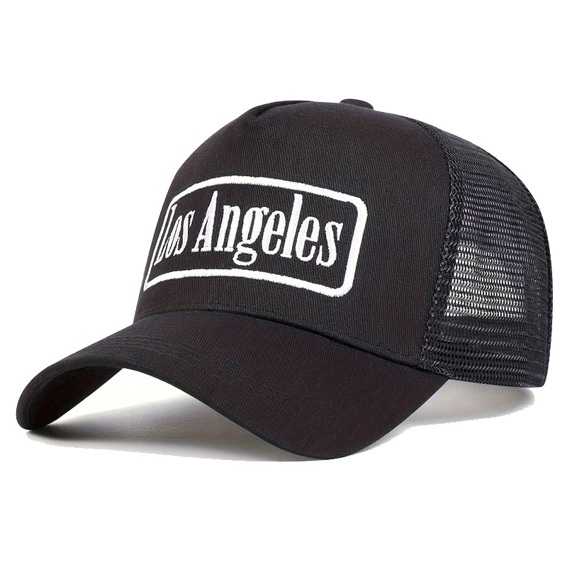 Unisex Los Angeles Print Baseball Net Caps Spring Summer Outdoor Adjustable Casual Hats Sunscreen