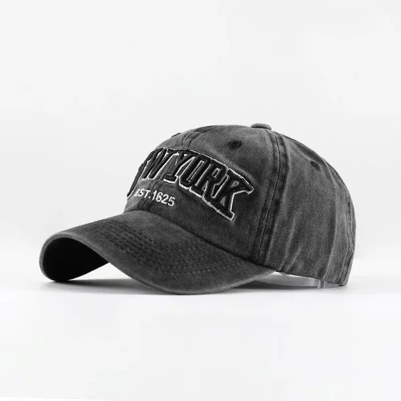 Hot Sale Hat New Spring And Autumn Washed Cloth Baseball Cap Embroidered Letters New York