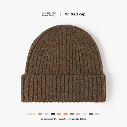 Cool Women Man Autumn Winter Thick Wool Beanie Hat Outdoor Earflaps Warm Knitted Cap Men - Thick
