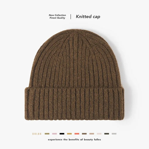 Cool Women Man Autumn Winter Thick Wool Beanie Hat Outdoor Earflaps Warm Knitted Cap Men - Thick
