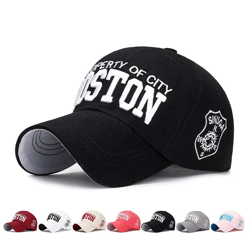 Boston Embroidered Baseball Caps Men Women Snapback Hats Designer Cap Gorras Hombre Originales Golf