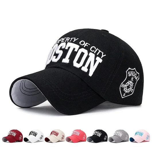 Boston Embroidered Baseball Caps Men Women Snapback Hats Designer Cap Gorras Hombre Originales Golf