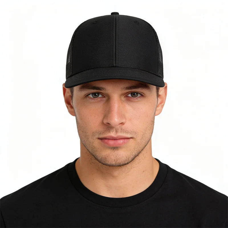 Summer Mesh Baseball Cap Men Women Slight Curved Snapback Trucker Hat Unisex Casual Outdoor