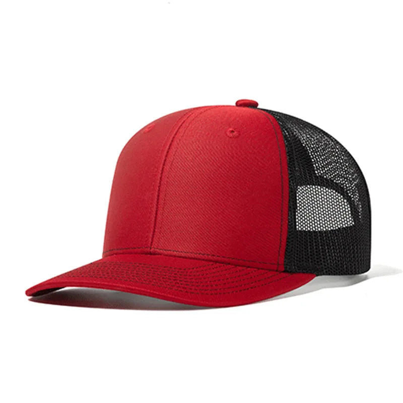 Summer Mesh Baseball Cap Men Women Slight Curved Snapback Trucker Hat Unisex Casual Outdoor