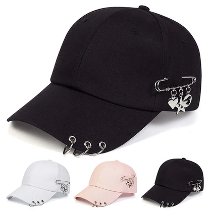 Unisex Star Iron Ring Baseball Caps Spring Autumn Outdoor Adjustable Casual Hats Sunscreen Hat