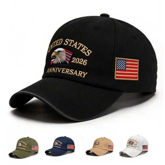 250th Anniversary Twill Baseball Cap Unisex Sun Hat Visor