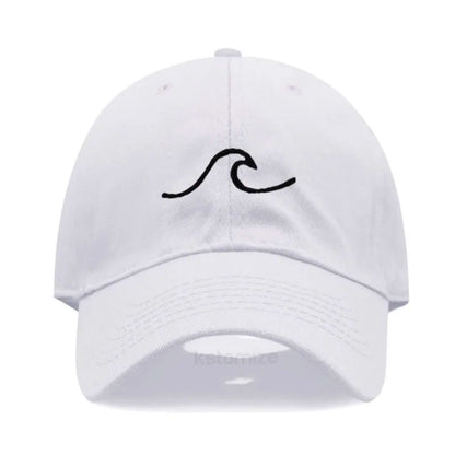 Men S Baseball Cap Women Washed Cotton Waves Embroidery Dad Hat Sport Golf Caps Man Sun Hats