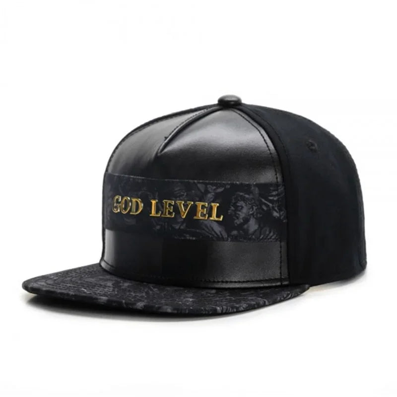 Luxury Brand Leather Baseball Cap Men Women Hiphop Knight Snapback Hat Kpop Adult Outdoor Casual