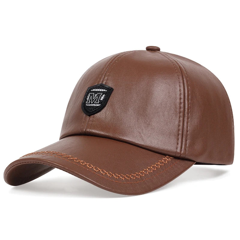 Autumn Winter Warm Leather Baseball Cap Hip Hop Snapback Hat Men Women Sports Casual Caps Dad Hats