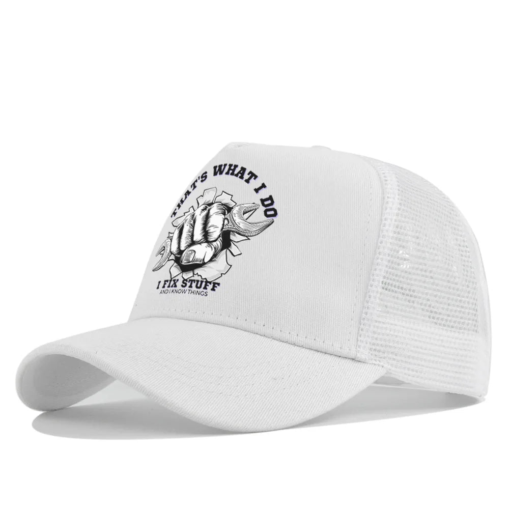 Spring Summer Printed Mesh Breathable Baseball Cap Personality Logo Men Women Couples Visor Hat