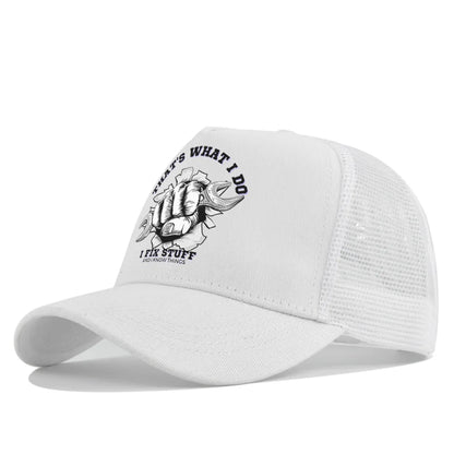 Spring Summer Printed Mesh Breathable Baseball Cap Personality Logo Men Women Couples Visor Hat