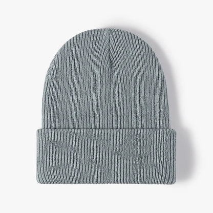 Women Men Autumn Winter Warm Beanie Hat Solid Color Lady Male Stretch Knitted Crochet Beanies Cap