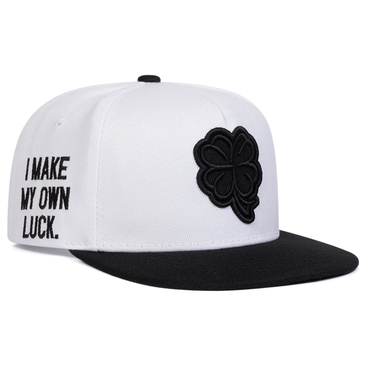 Unisex Four Leaf Clover Embroidery Side Letter Hip-Hop Hats Spring Autumn Outdoor Adjustable Casual