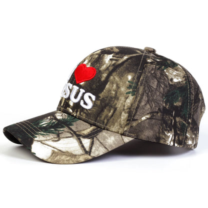 Unisex I Love Jesus Letter Embroidery Baseball Caps Spring Autumn Outdoor Adjustable Casual Hats Hip