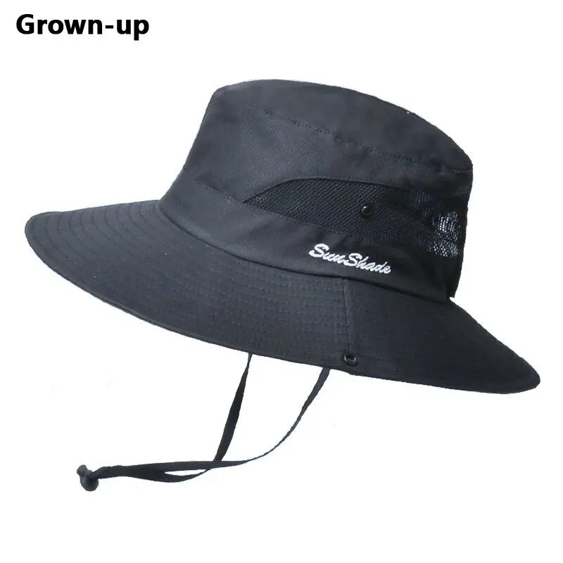 Xinbaoguan 100% Polyester Summer Outdoor Sun Hat, Breathable Sun Hat, Folding Sun Hat, Female Ponytail Hole Fisherman Hat