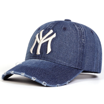 Unisex Letter Embroidery Cowboy Baseball Caps Spring Autumn Outdoor Adjustable Casual Hats Sunscreen