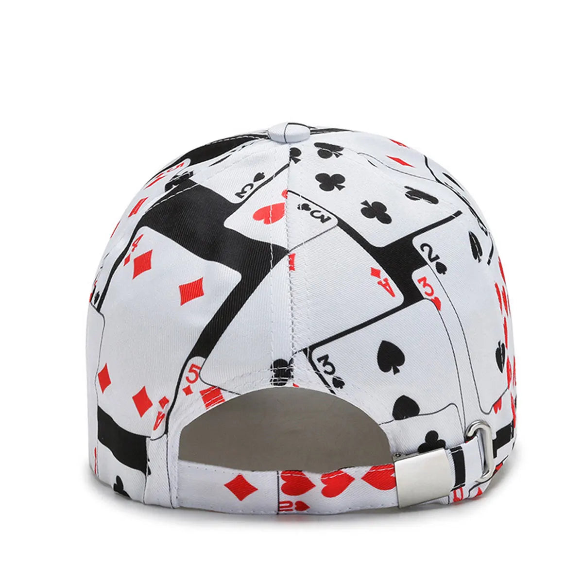Unisex Poker Card Print Baseball Caps Spring Autumn Outdoor Adjustable Casual Hats Hip Hop Cap
