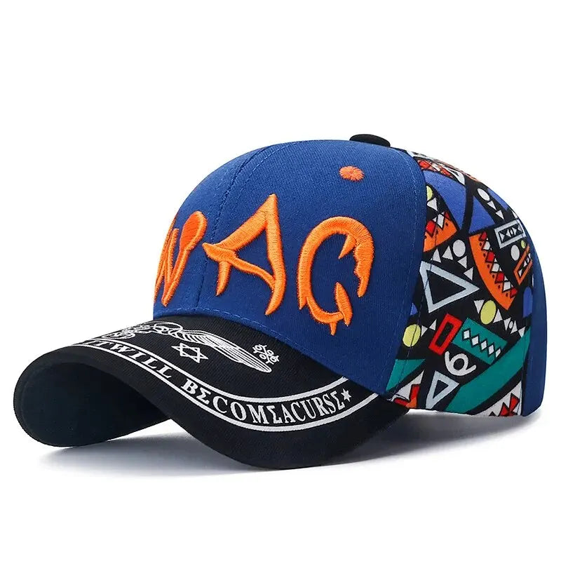 New Spring Summer Printed Cap Ladies Spring Korean Baseball Cap Casual Fashion Letter Embroidery Outdoor Sunscreen Sun Hat