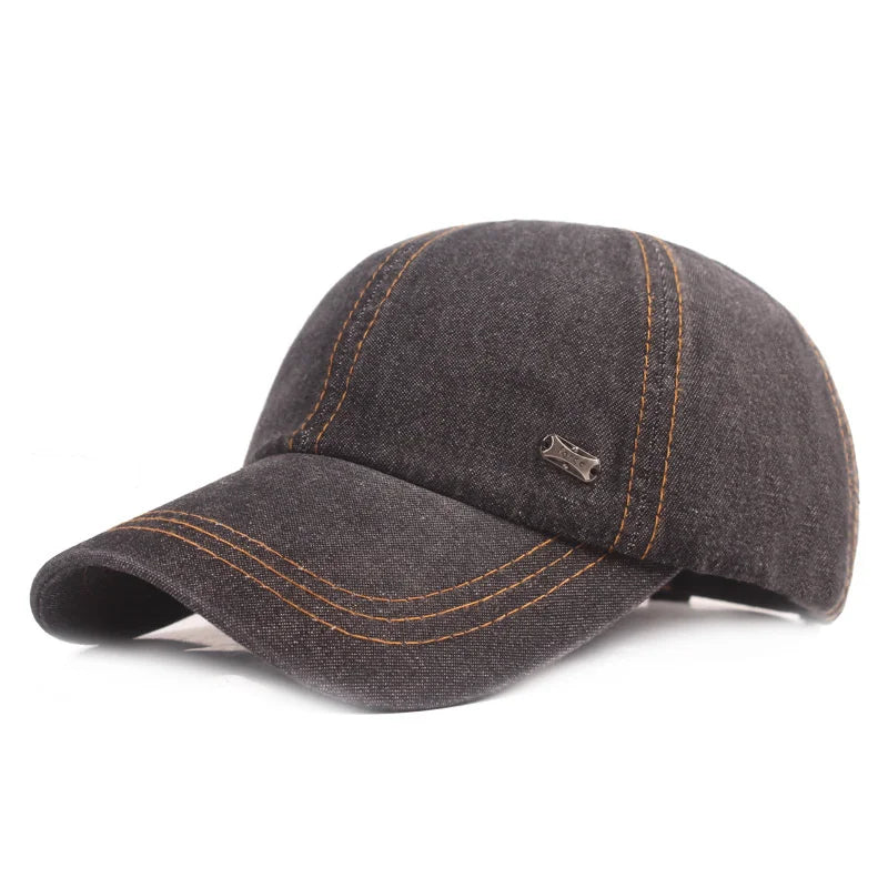 Vintage Washed Cotton Baseball Cap Men Women Denim Dad Hat Adjustable Trucker Style Low Profile Sun
