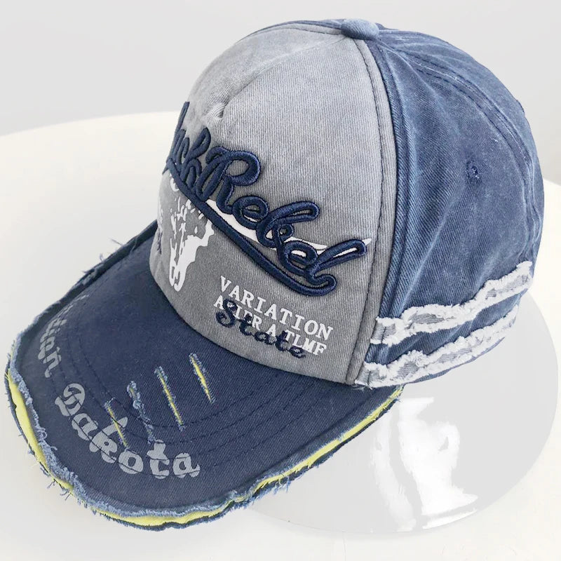 News Outdoor Sports Cotton Baseball Cap Retro Embroidery Men S Hip Hop Rebound Caps Snapback Hats