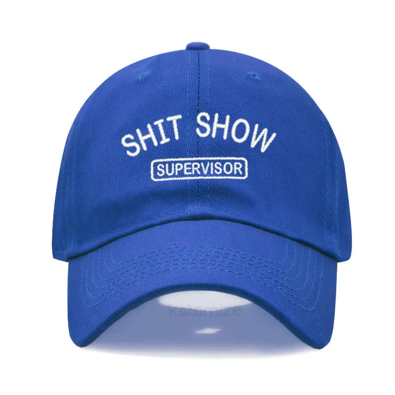 Men S Baseball Cap Women Sport Golf Caps Man Washed Cotton Shit Show Supervisor Embroidery Dad Hat