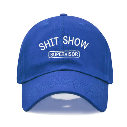 Men S Baseball Cap Women Sport Golf Caps Man Washed Cotton Shit Show Supervisor Embroidery Dad Hat