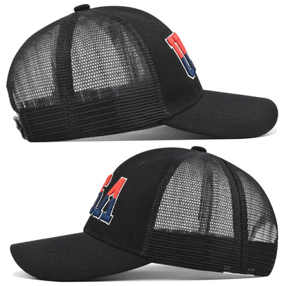Summer Trendy American Mesh Baseball Cap Men Women Adjustable Retro Hip Hop Streetwear Sun
