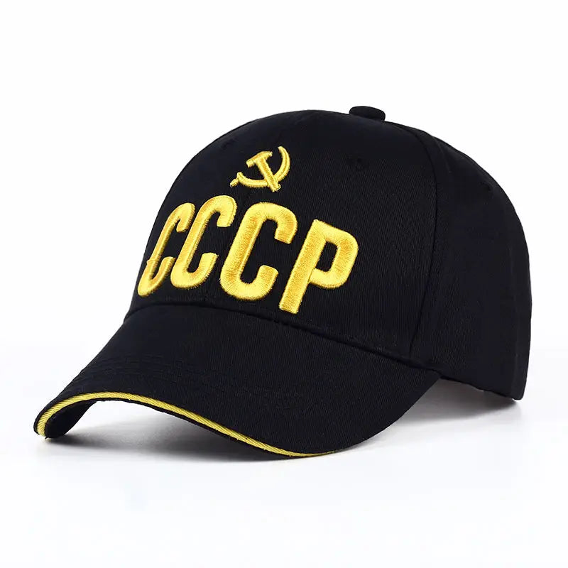 Cccp Russian Style Baseball Cap Unisex Black Red Cotton Snapback 3d Embroidery Best Garros