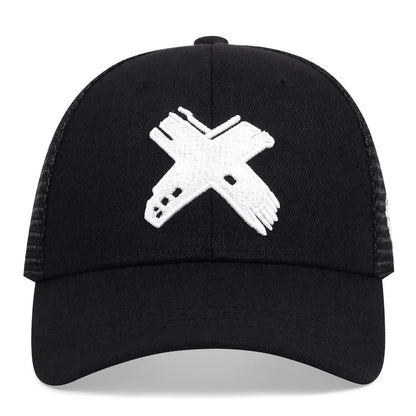 Summer Men Mesh Baseball Cap Outdoor Sport X Letter Snapback Hat Women Unisex Breathable Caps Hip