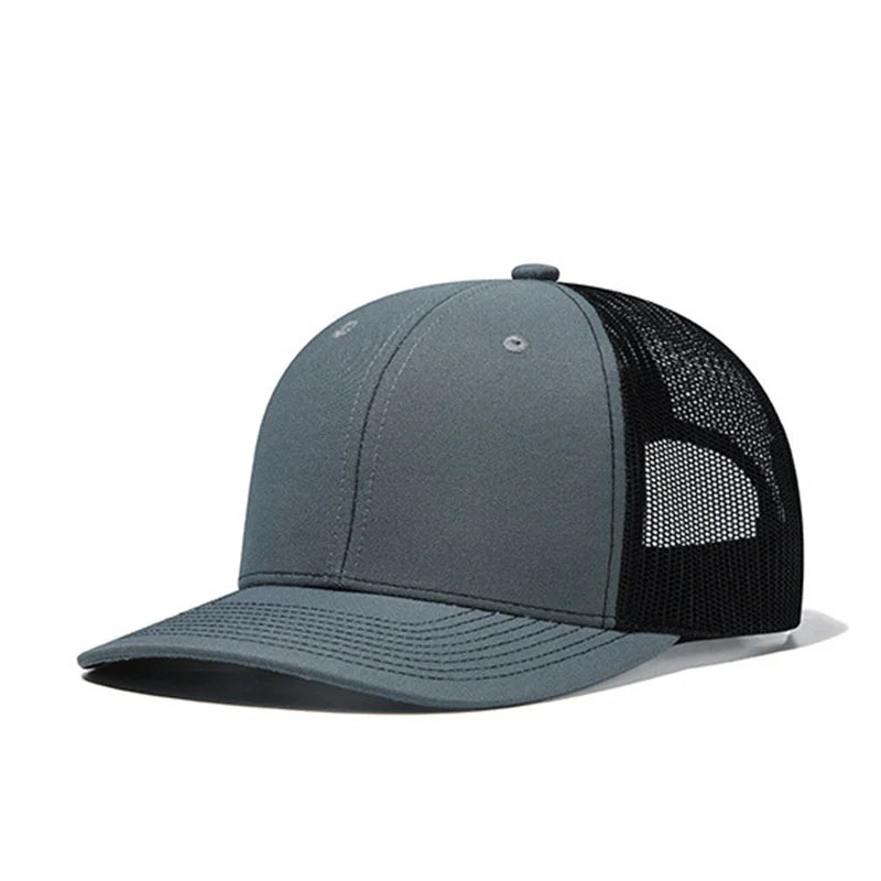 Summer Mesh Baseball Cap Men Women Slight Curved Snapback Trucker Hat Unisex Casual Outdoor