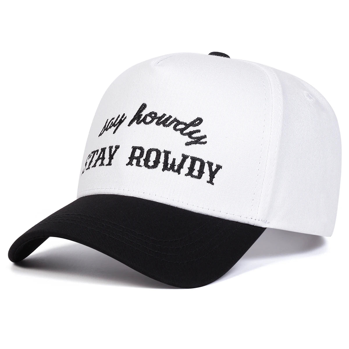 Unisex Stay Rowdy Letter Embroidery Baseball Caps Spring Autumn Outdoor Adjustable Casual Hats Hip