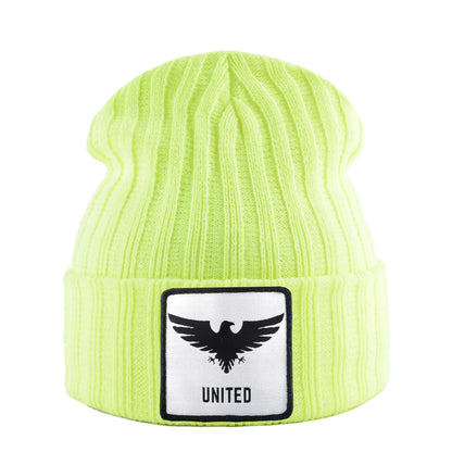 Knitted Skullies Beanie With Animals Patch Men Women Outdoor Casual Sport Hats Autumn Winter Solid Color Hip Hop Beanies