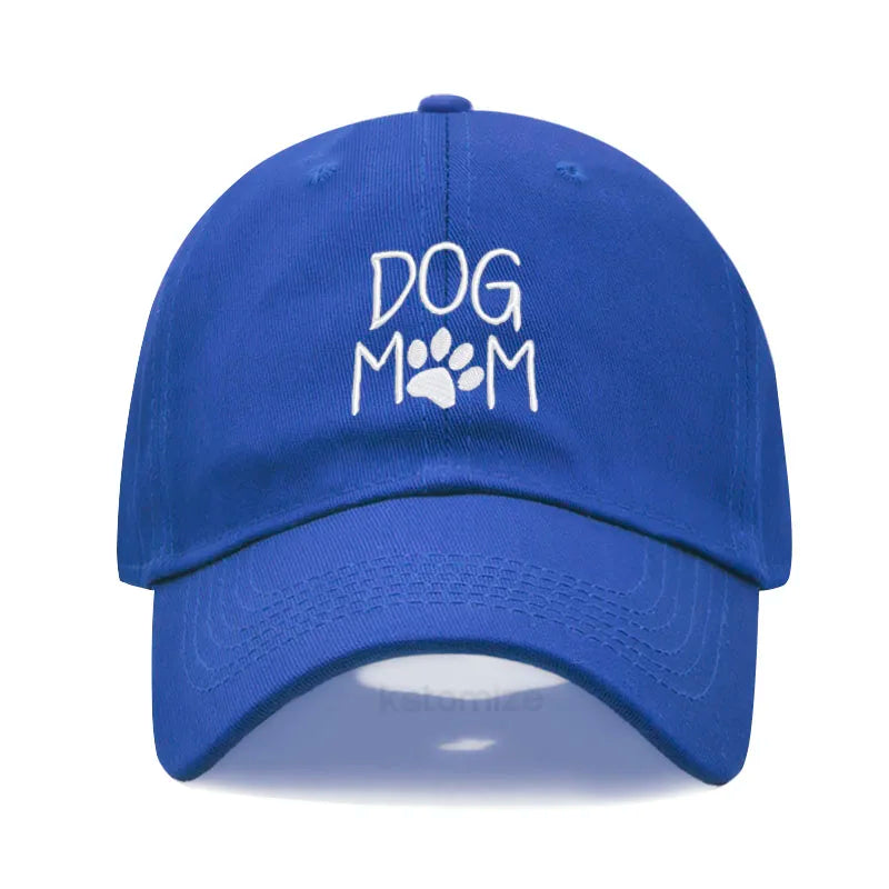 Dog Mom Embroidered Baseball Cap Women Men Adjustable Soft Cotton Dad Hat Unisex Classic Golf Caps